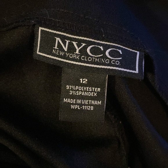 Sz 12 Wm’s New York Clothing Company NYCC Black Stretch Pin Dress Trouser Slacks - Picture 6 of 7